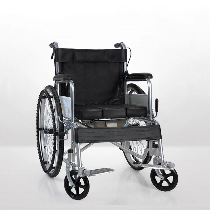 Ручная легкая медицинская складная инвалидная коляска с туалетом