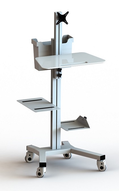 All In One Height Adjustable Medical Mobile Workstation