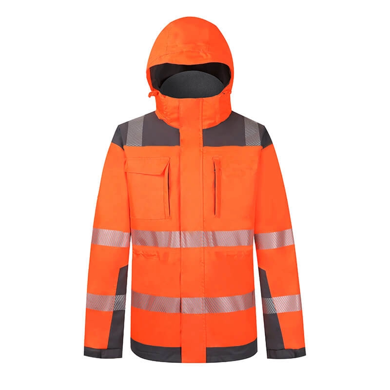 Мужская светоотражающая защитная конструкция Orange 2 In 1 Hi Vis Jacket