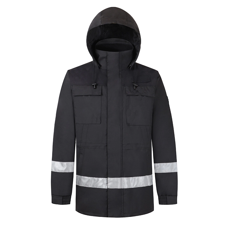 Мужская зимняя стеганая рабочая куртка 2 в 1 со светоотражающими элементами