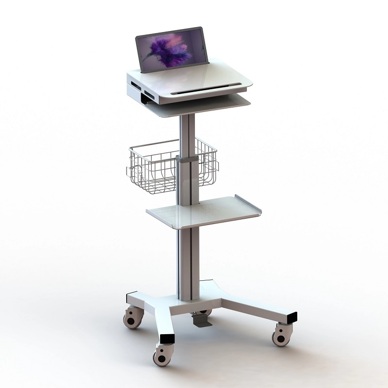 Медицинская мобильная тележка для ноутбука с портативной рабочей станцией
