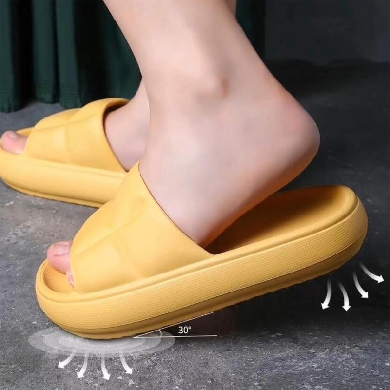 Нескользящие домашние кавайные женские тапочки на толстой подошве, милые сандалии на платформе