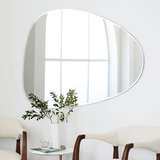 Frameless irregular mirror