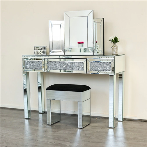 Хрустальный консольный стол зеркала спальни с зеркалом тщеславия