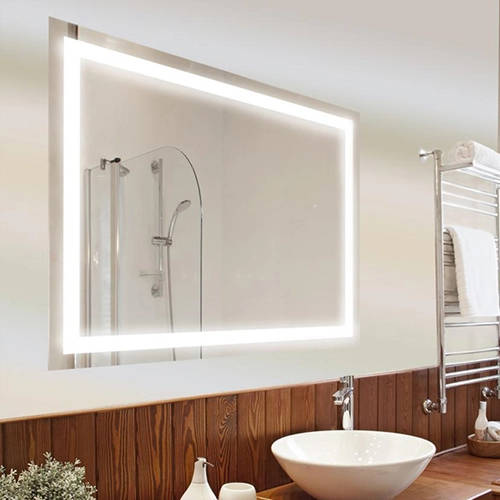 Настенное косметическое зеркало со светодиодной подсветкой и антизапотевающей подушкой