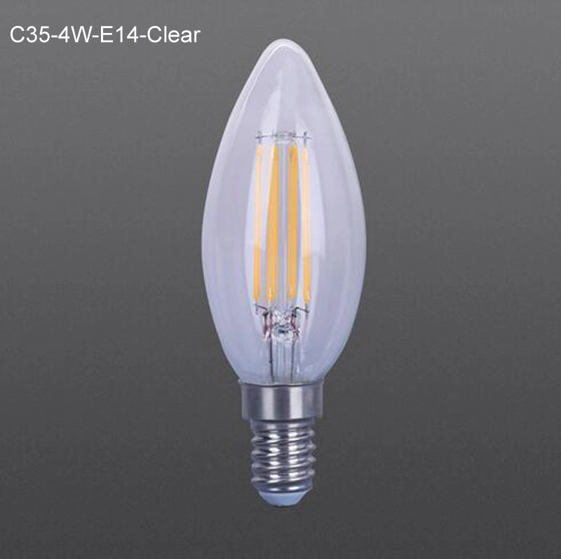Энергосберегающие прозрачные светодиодные лампы накаливания C35