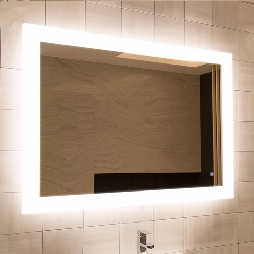 Настенное зеркало для ванной со светодиодной подсветкой и антизапотевателем