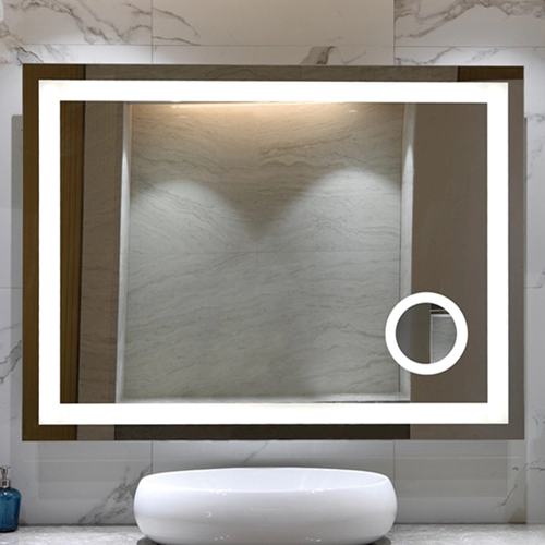 Зеркало для ванной со светодиодной подсветкой и 5-кратным увеличением