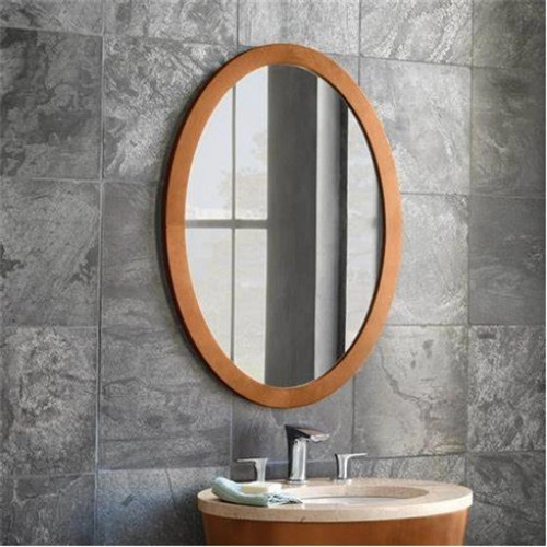 Зеркало для ванной в светлой дубовой раме