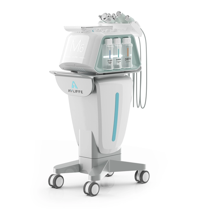 Аппарат для ухода за кожей в салоне красоты 6 в 1 Радиочастотная водная дермабразия для лица Ультразвуковое оборудование для лица