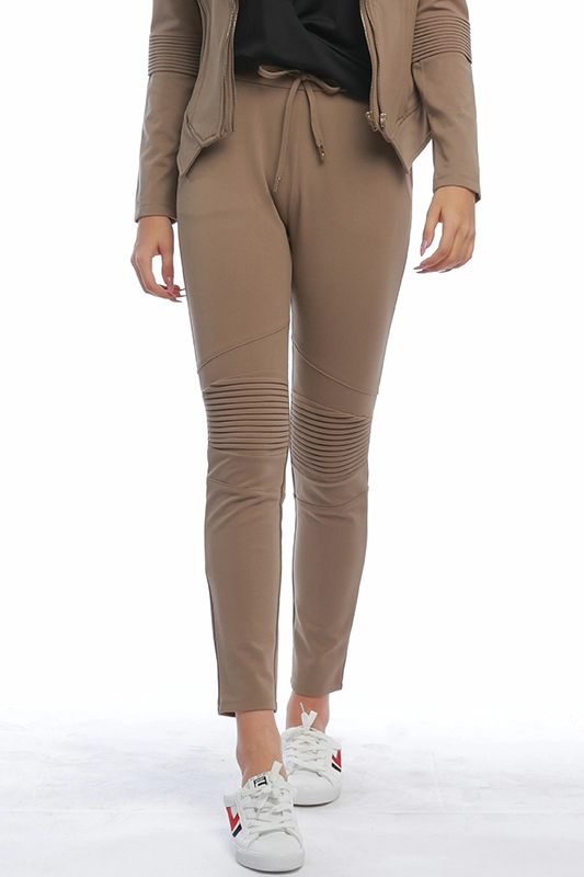 OEM производитель спандекс полиамид хаки эластичный пояс узкие до щиколотки повседневные женские леггинсы байкерские штаны спортивные штаны