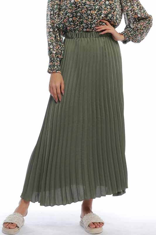 Элегантная повседневная макси длинная чистая цветная плиссированная удобная женская юбка с эластичной талией
