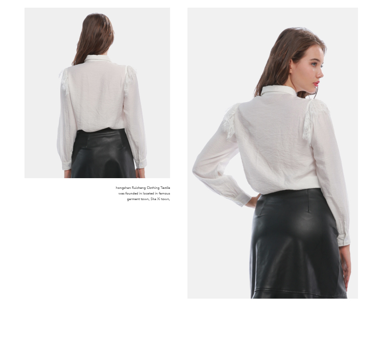 women's white chiffon shirt