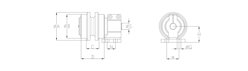 carrier roller drawings