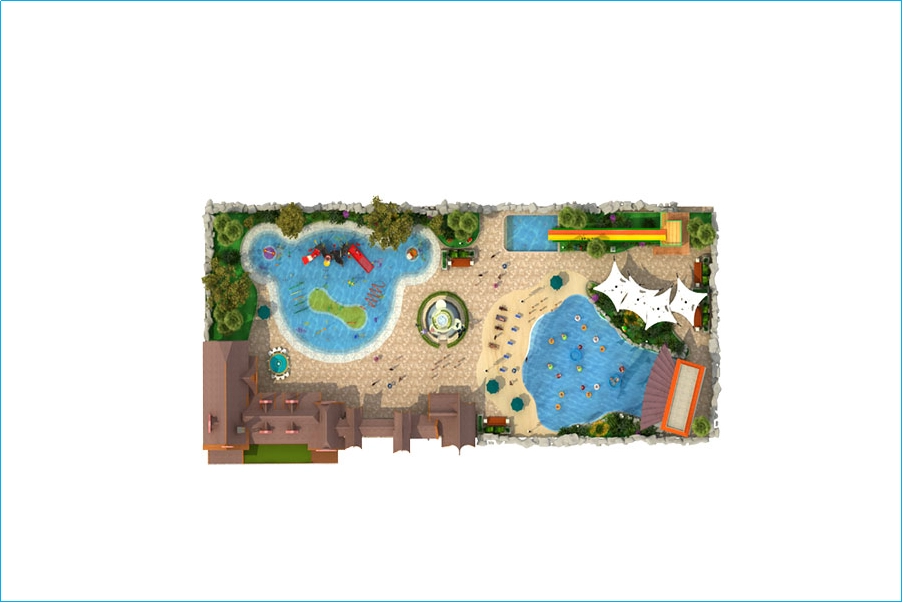 Готовое решение для аквапарка для родителей и детей площадью 4000 м2