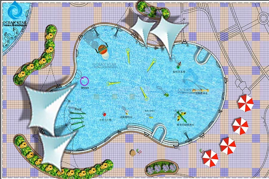Решение для аквапарка курортного отеля площадью 450 м2