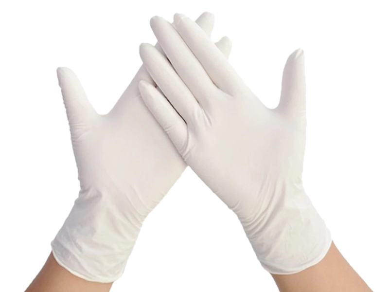 Одноразовые медицинские латексные смотровые перчатки