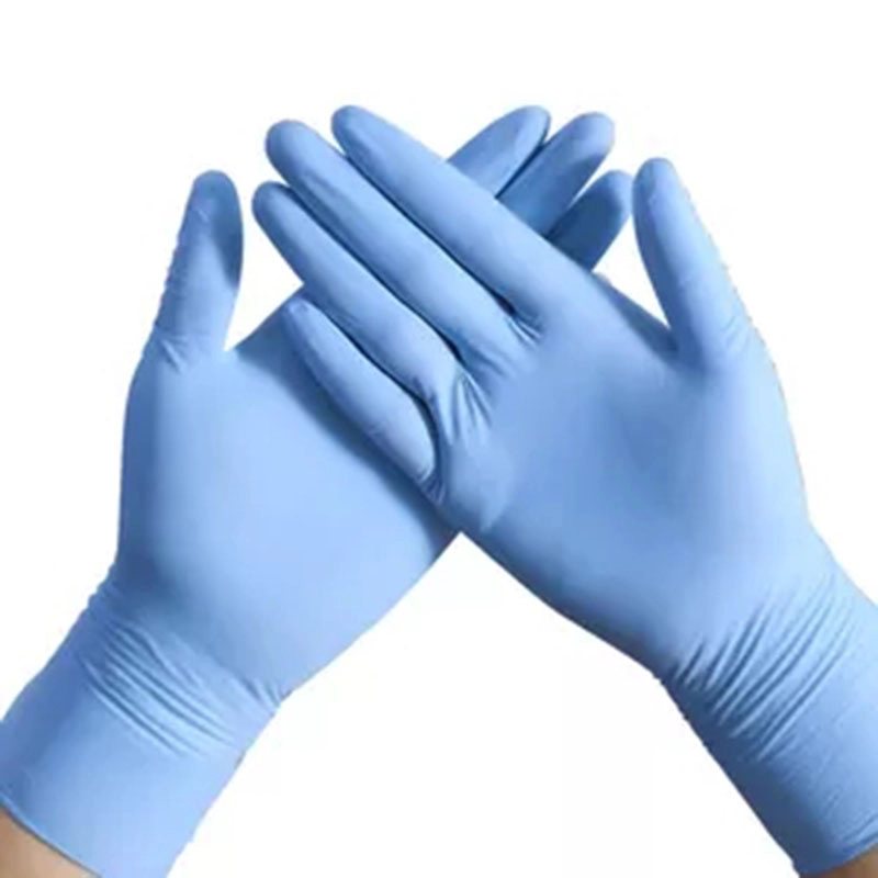 100 шт./кор. оптовые производители одноразовые синие нитриловые перчатки медицинский порошок бесплатно