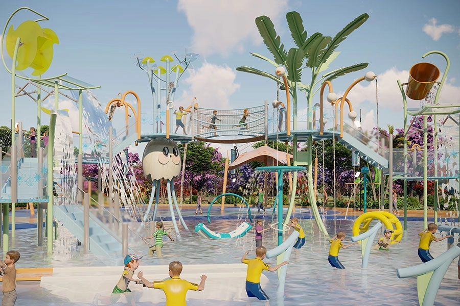 Splash Pad Детская площадка Дизайн бассейна