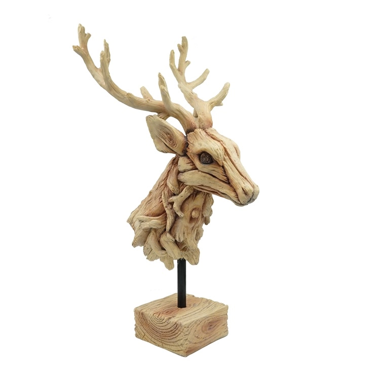 Статуя головы оленя из смолы от Driftwood Finishing