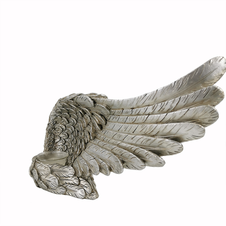 Серебряная скульптура крыла ангела из смолы, Т-образный держатель для светильника