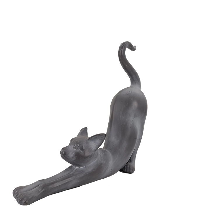 Современное украшение в виде животного из смолы, растягивающаяся статуя кошки