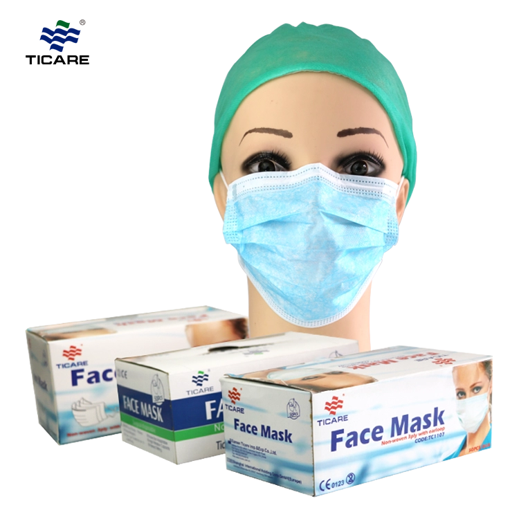 Обычная медицинская нетканая однослойная пылезащитная маска для лица