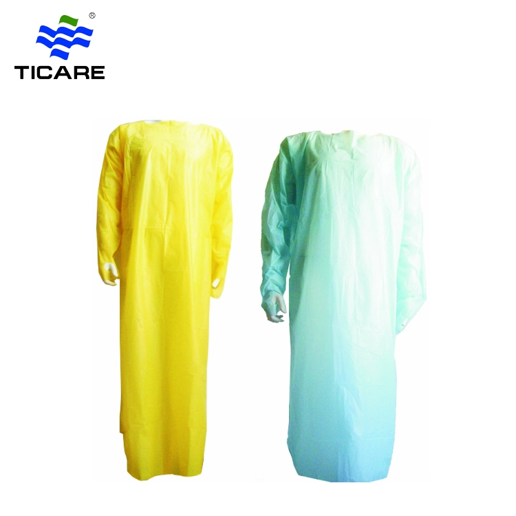 Одноразовый халат для посещения, пластиковый фартук, дышащий хирургический халат