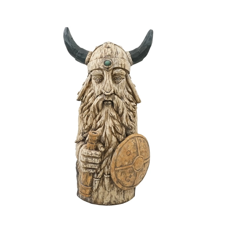 Статуя пирата викинга из коряги из смолы со статуей щита для декора