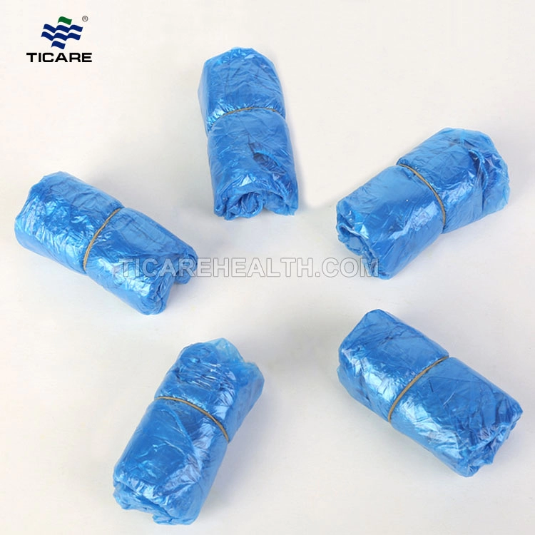 Водонепроницаемые синие пластиковые CPE полиэтиленовые одноразовые бахилы