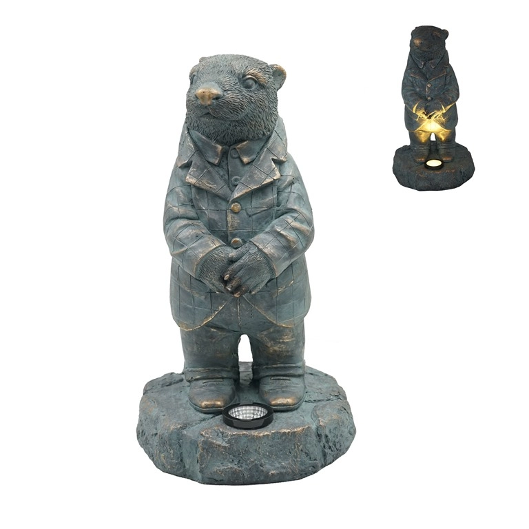 Статуэтка солнечного сада MGO Bronze Otter