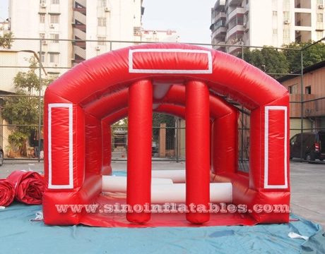 Открытая гигантская надувная футбольная полоса препятствий с палаткой для игр