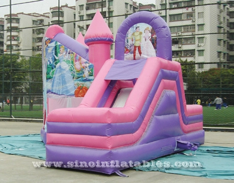 Надувной замок принцессы для детской вечеринки 6x5 м с горкой от Sino Inflatables