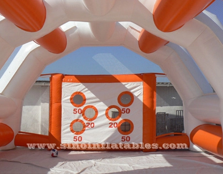 Наружная оранжевая надувная палатка для футбольных ворот для футбольных мероприятий