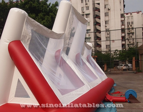 Надувные футбольные ворота для детей и взрослых на открытом воздухе или в помещении с 3 дорожками для футбольных игр со свободным ударом