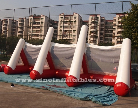 Надувные футбольные ворота для детей и взрослых на открытом воздухе или в помещении с 3 дорожками для футбольных игр со свободным ударом