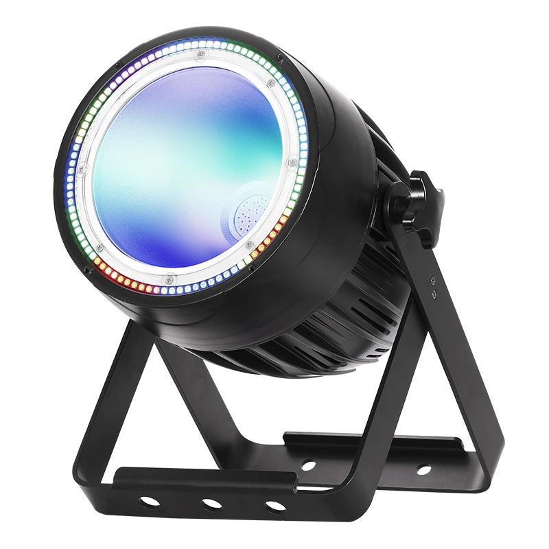Светодиодный светильник COB RGBWA мощностью 200 Вт со светодиодным кольцом RGB