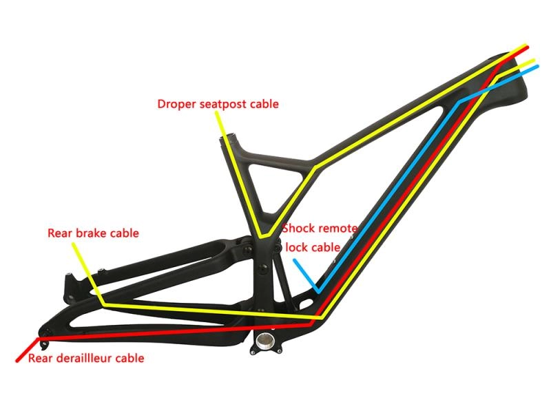 QTOUR 29er Carbon Full Suspension XC Trail/Enduro MTB рама