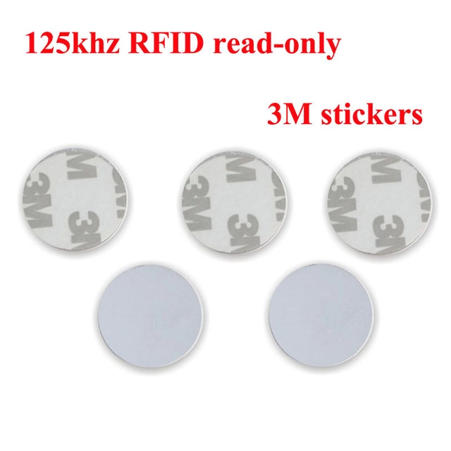 125 кГц TK4100 EM4305 Белая круглая монета RFID-метка из ПВХ