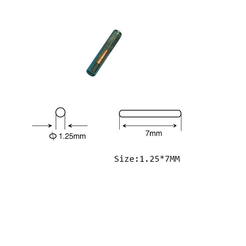 7x1,25 мм 134,2 кГц EM4305 RFID стеклянные микросхемы для животных