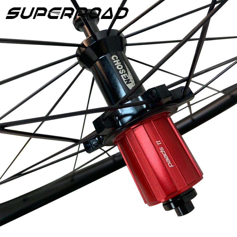 55 мм дорожные аэродинамические велосипедные карбоновые бескамерные колеса с выбранными аэродинамическими спицами стойки ступицы