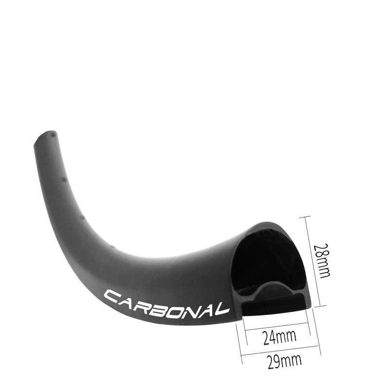 Асимметричный карбоновый обод 29er без крюка шириной 29 мм и глубиной 28 мм для гравийного велосипеда