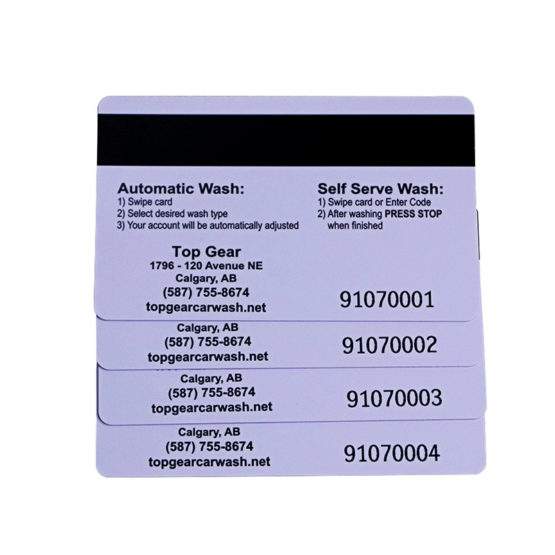 Печатные подарочные карты RFID с печатью номеров