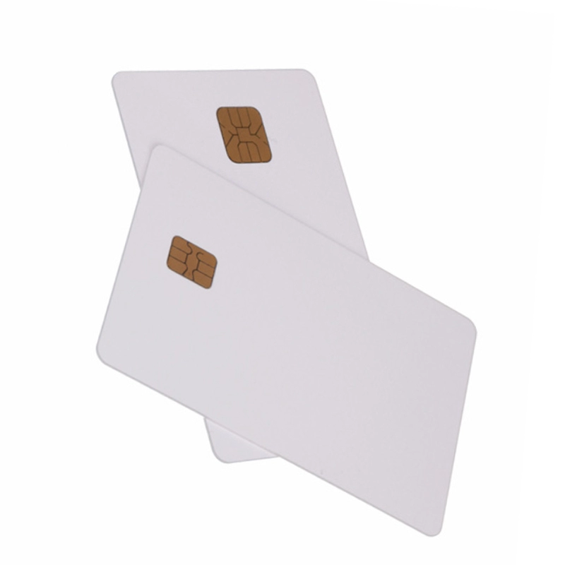 Струйная печать Пустой белый чип 4442/4428 Контактная смарт-карта