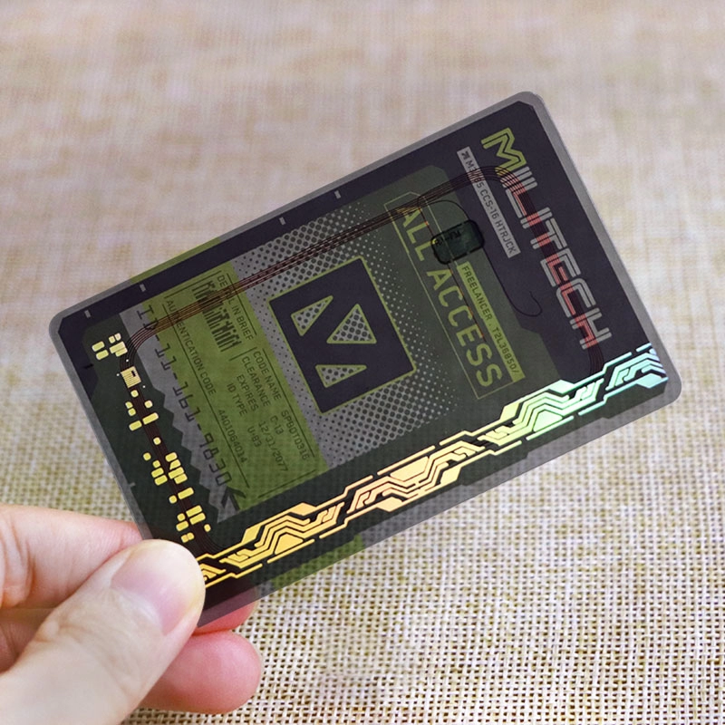 Прозрачные визитные карточки RFID 13,56 МГц с NFC