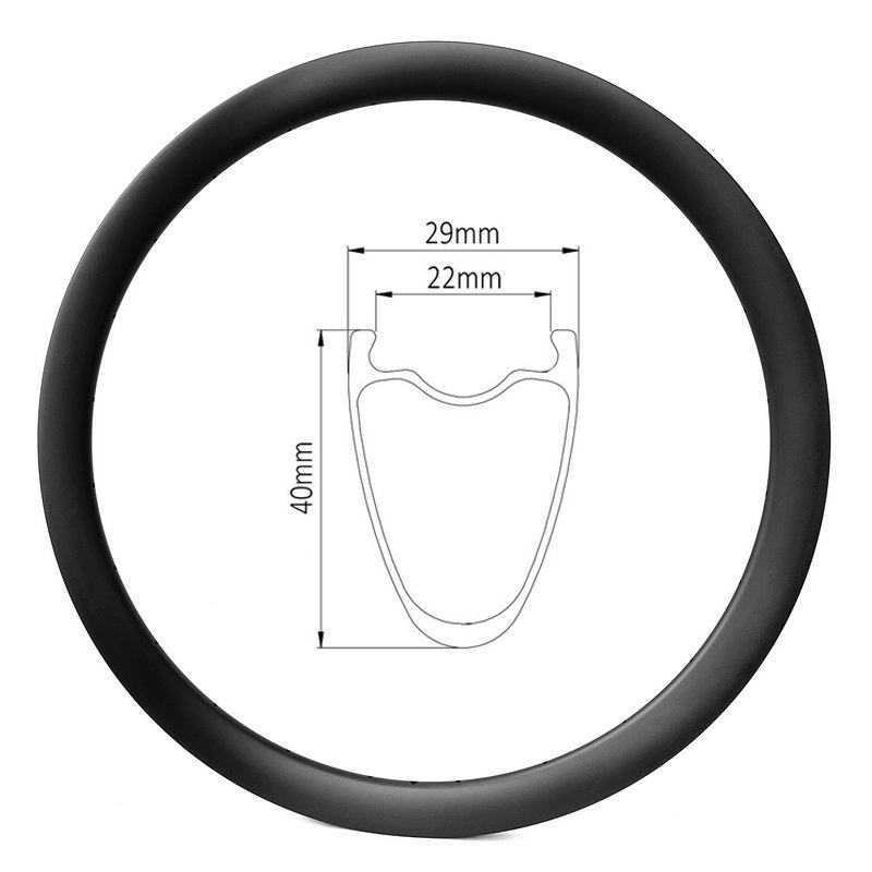 Диск 700c 29er, клинчерный обод шириной 22 мм и глубиной 40 мм для шоссейных и гравийных велосипедов