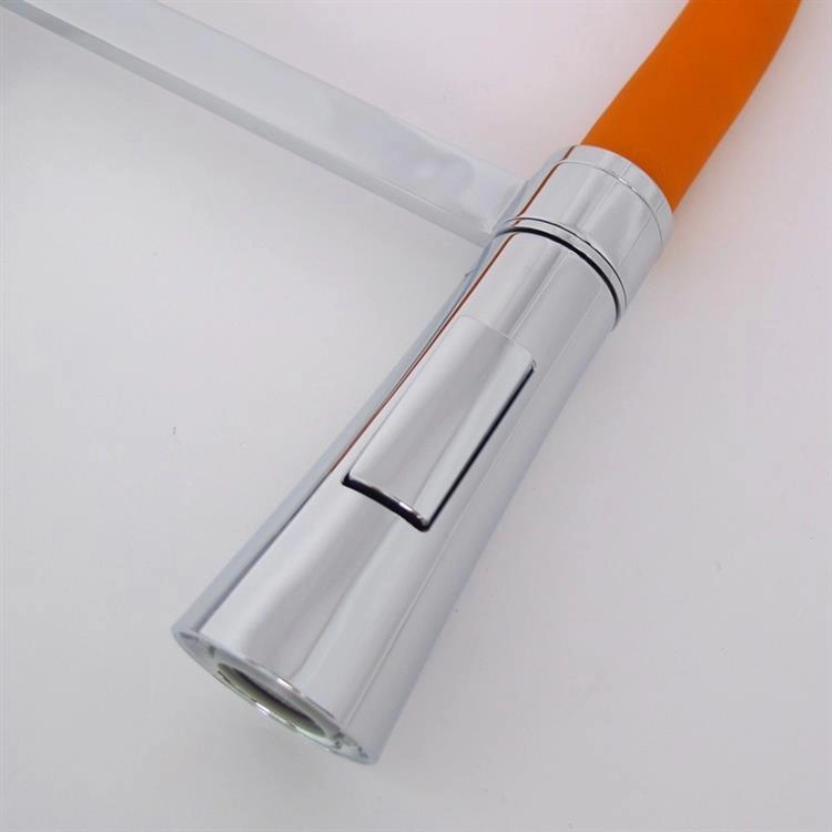 Кухонный смеситель для раковины оранжевого цвета с одной ручкой