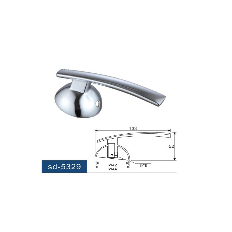Одинарная металлическая ручка для смесителей для ванной комнаты, хромированная для смесителя с картриджем 35 мм