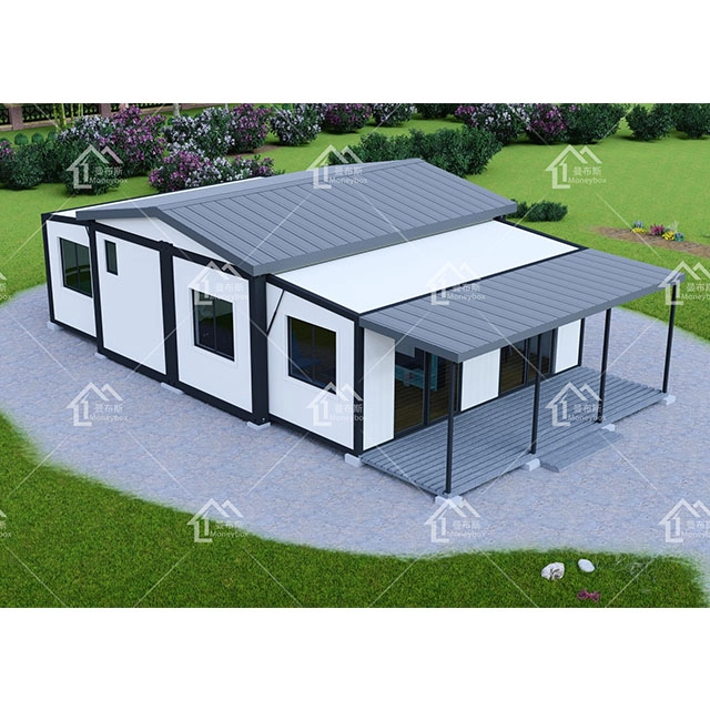 40-футовый роскошный сборный модульный расширяемый контейнерный дом с тремя спальнями