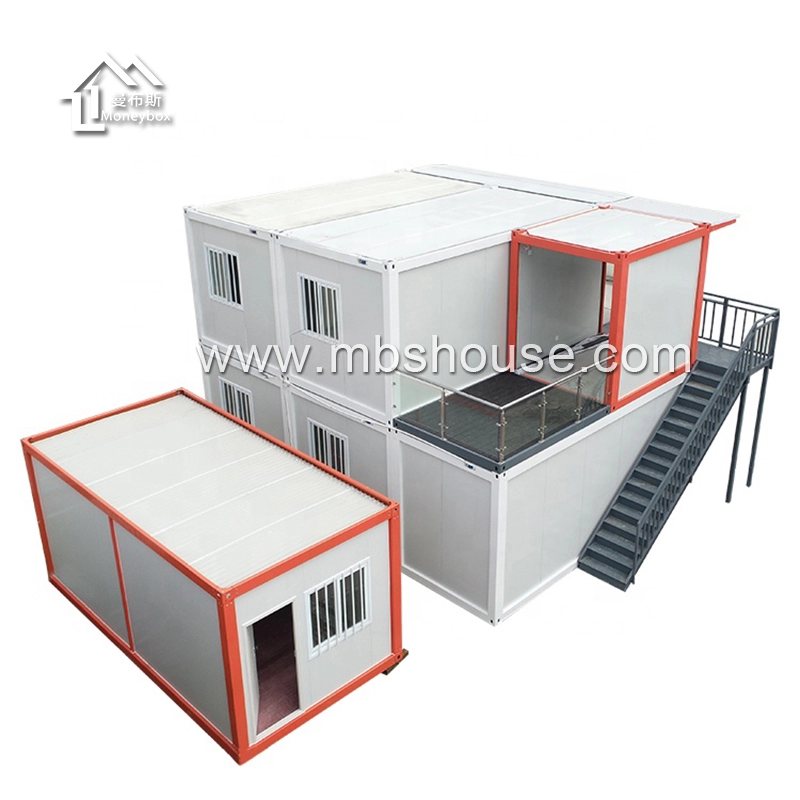 Модульный двухэтажный сборный контейнерный дом с дизайном копилки, роскошный съемный контейнерный дом